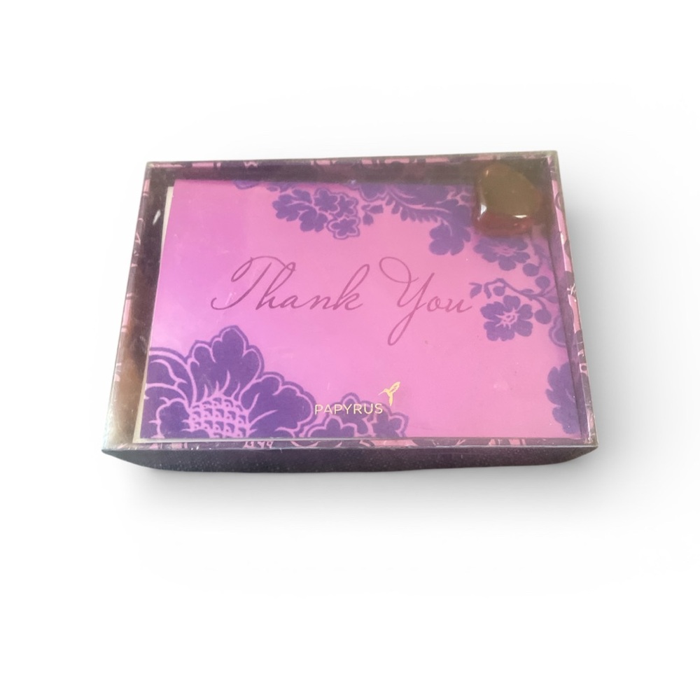 Papyrus Purple and White Note Cards Set